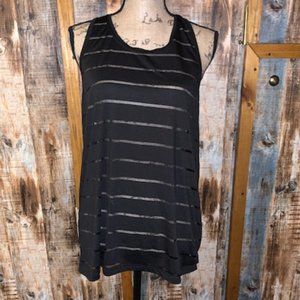 Sheer racer back tank top